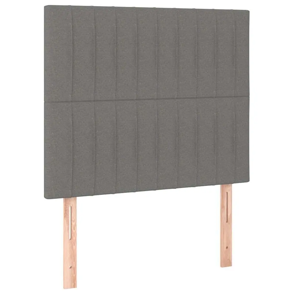 Headboard Grey Fabric Adjustable Height Bedroom Bed Head Support Wooden Legs