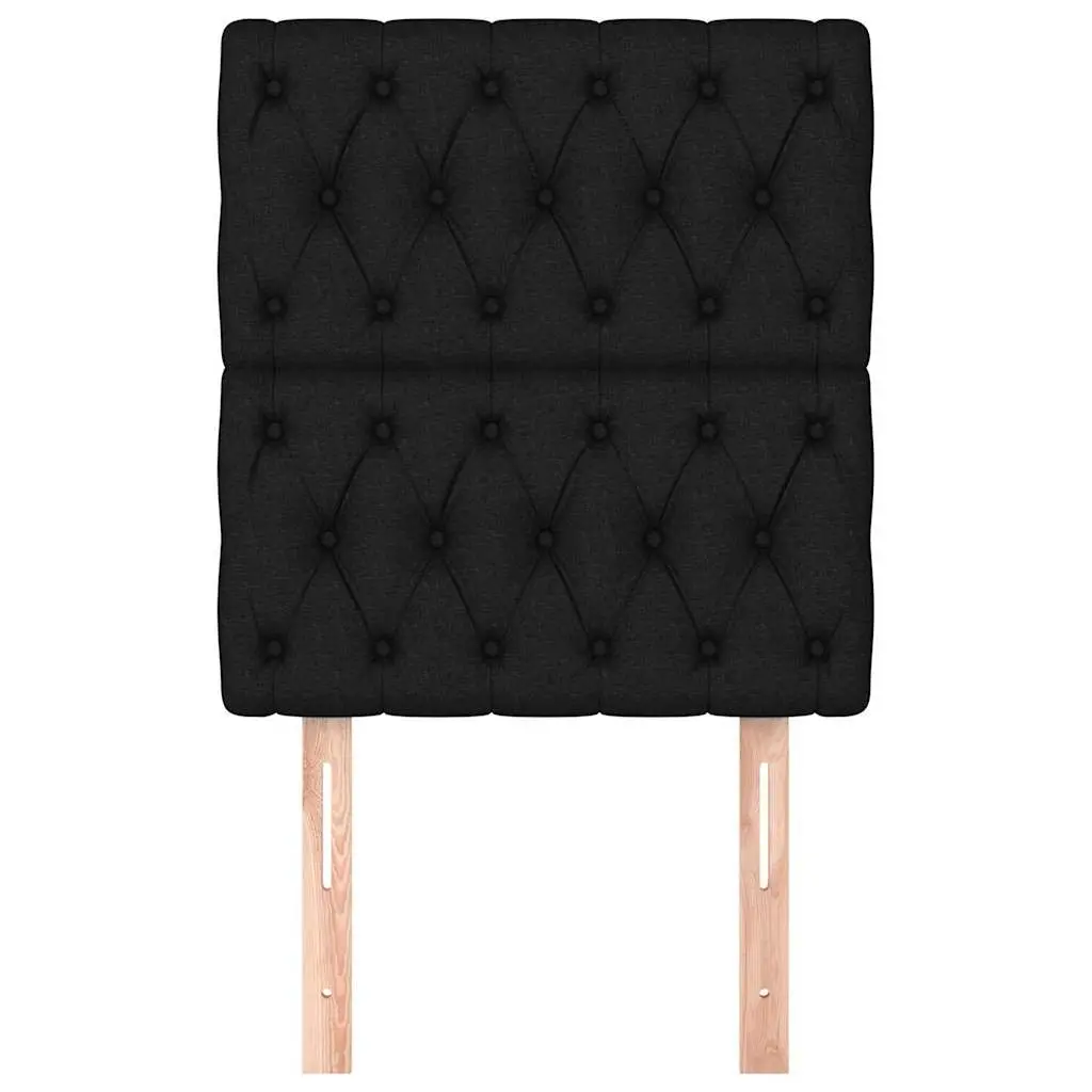 Fabric Headboard Black Adjustable Height 80x7x118128 cm