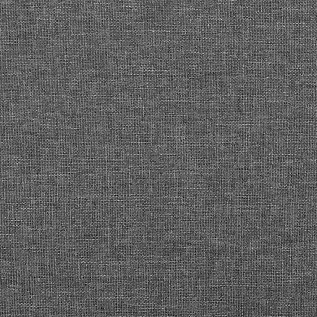 Headboard Dark Grey 160x7x118/128 cm Fabric Bedroom Bed Back Support