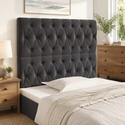 Dark Grey Velvet Headboard: A Stylish Addition to Your Bed