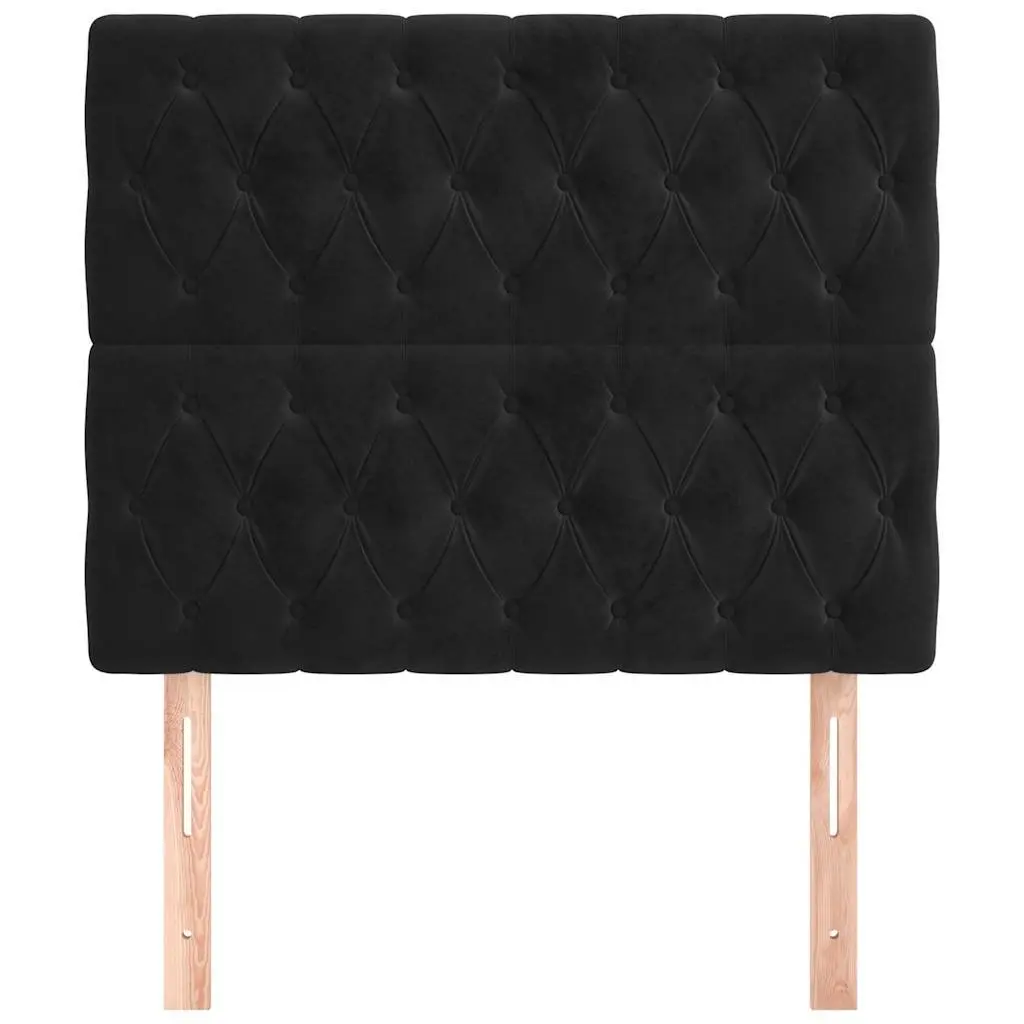 Black Velvet Headboard Adjustable Height 100cm