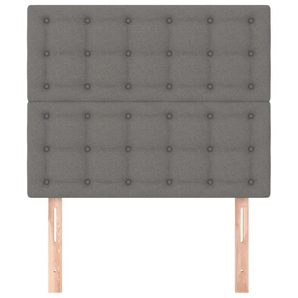 Headboard Fabric Dark Grey 100x5x118128 cm Bedroom Bed Head Support Back Rest