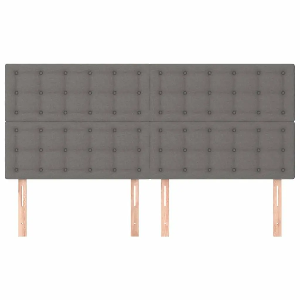 Fabric Headboard Dark Grey 160cm Adjustable Height Bedroom Bed Head Support