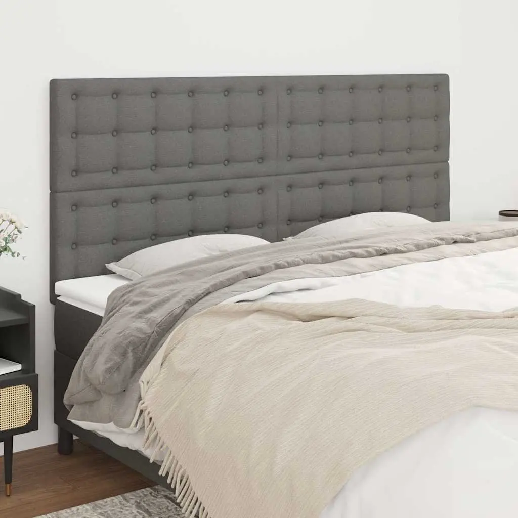 Dark Grey Fabric Headboard