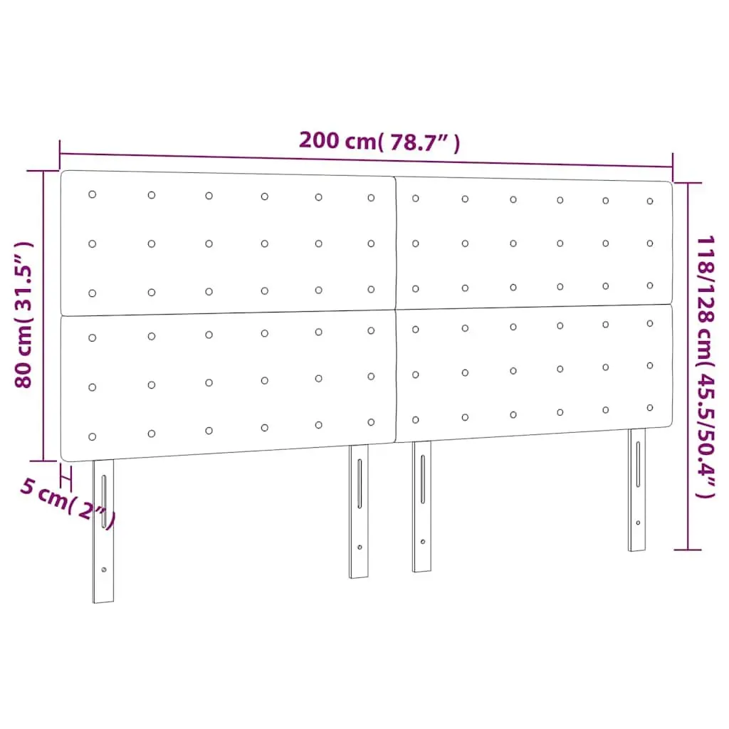 Dark Grey Fabric Headboard