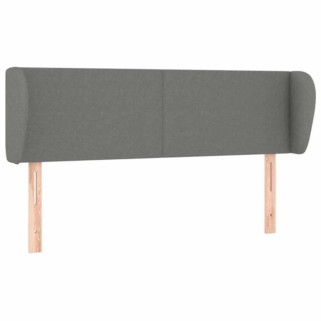 Fabric Headboard with Ears Grey 147cm Adjustable Height Bedroom Support