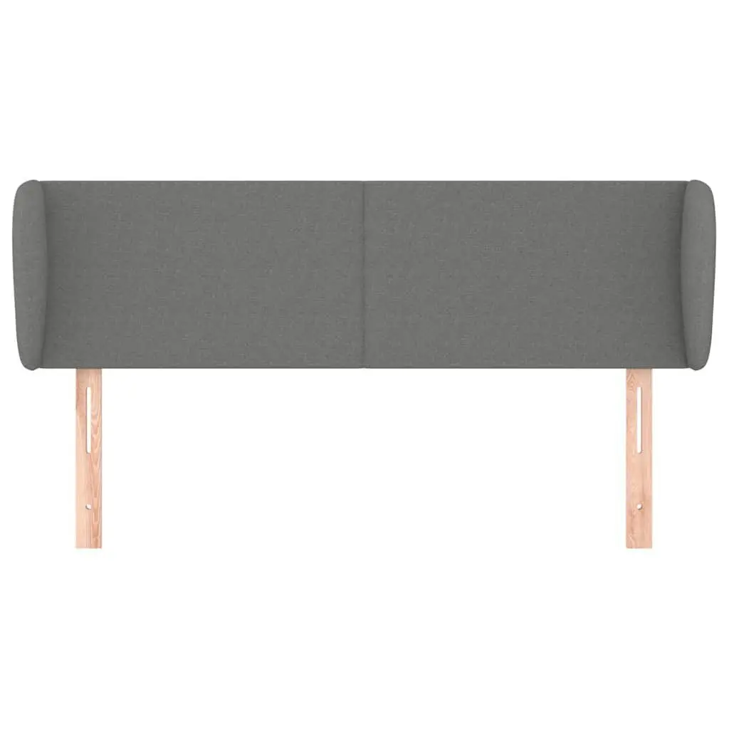 Fabric Headboard with Ears Grey 147cm Adjustable Height Bedroom Support
