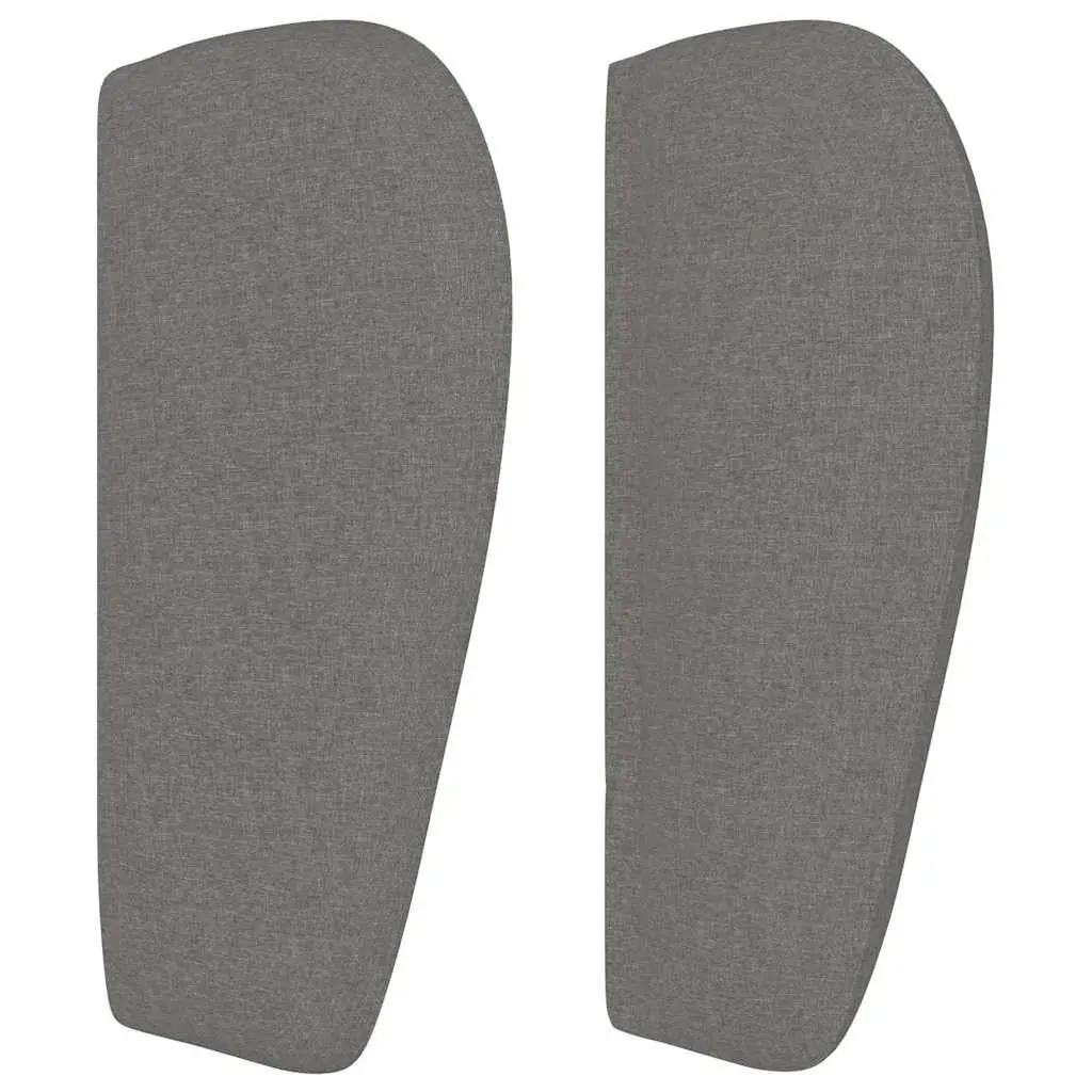 Headboard with Ears Grey Fabric 163cm Adjustable Height Bedroom Bed Head Rest Support