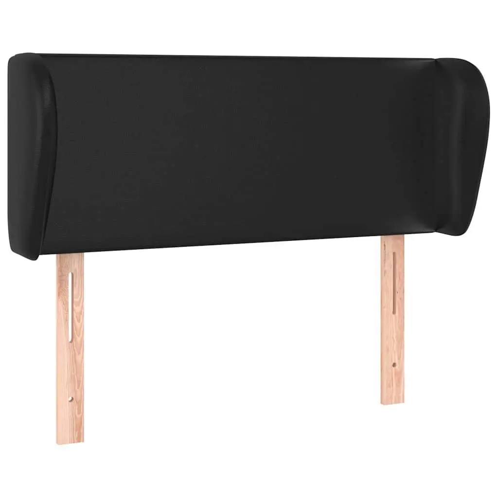 Faux Leather Headboard with Ears Black 103cm Bed Back Support
