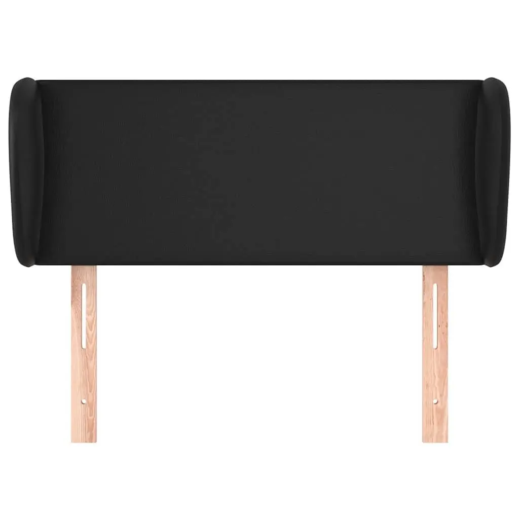 Faux Leather Headboard with Ears Black 103cm Bed Back Support