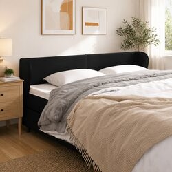 Friendly Black Faux Leather Headboard for Your Bedroom