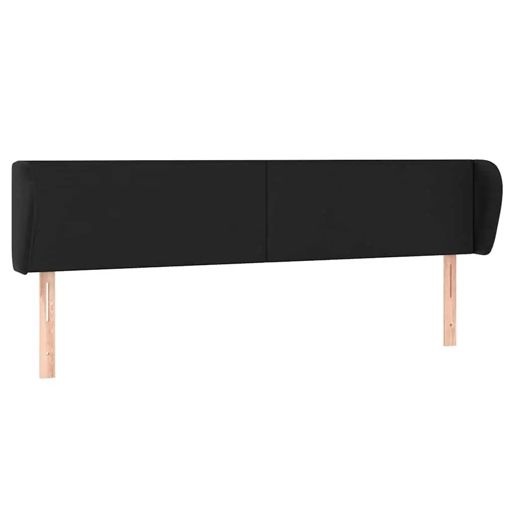 Faux Leather Headboard with Ears Black 203cm Bed Support Furniture