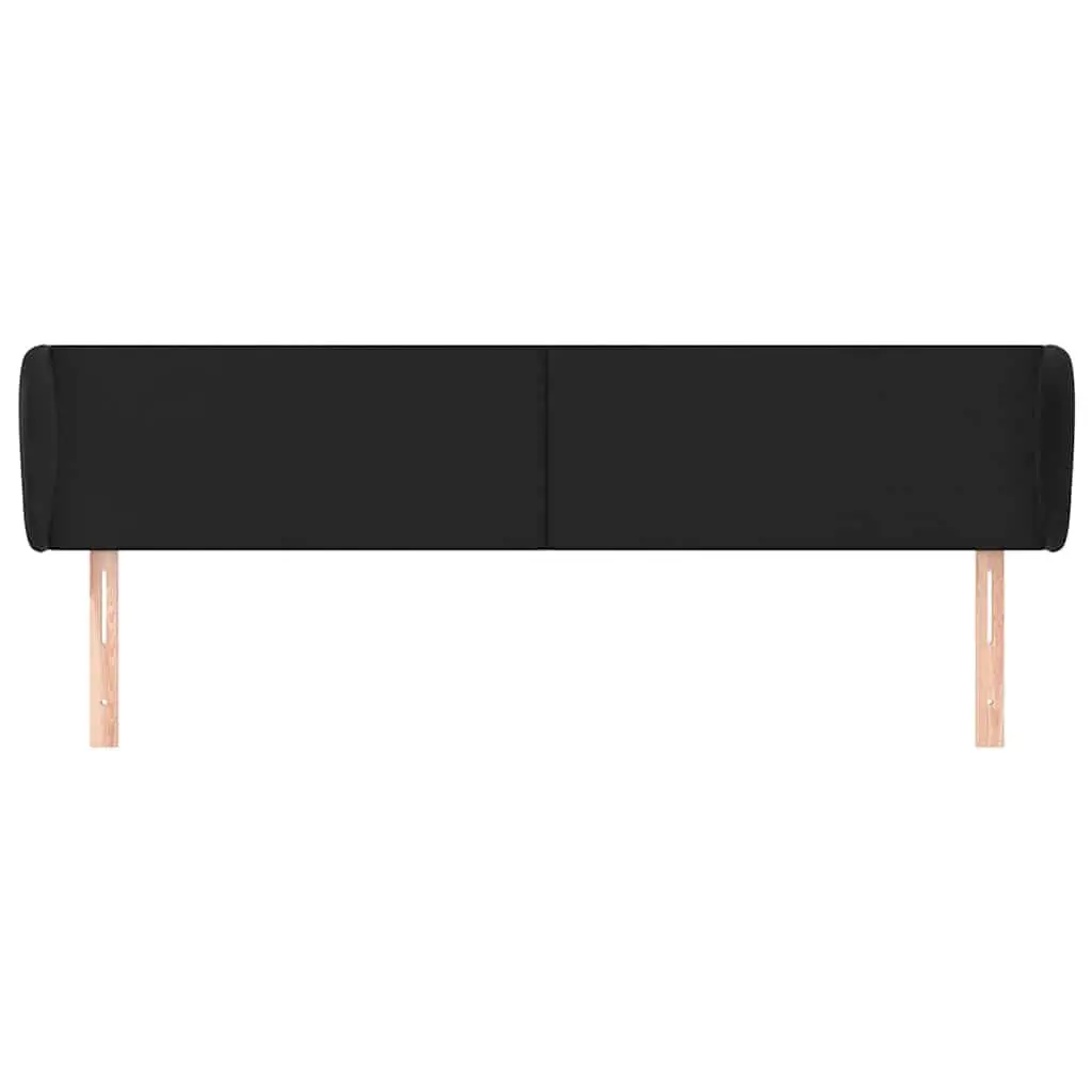 Faux Leather Headboard with Ears Black 203cm Bed Support Furniture