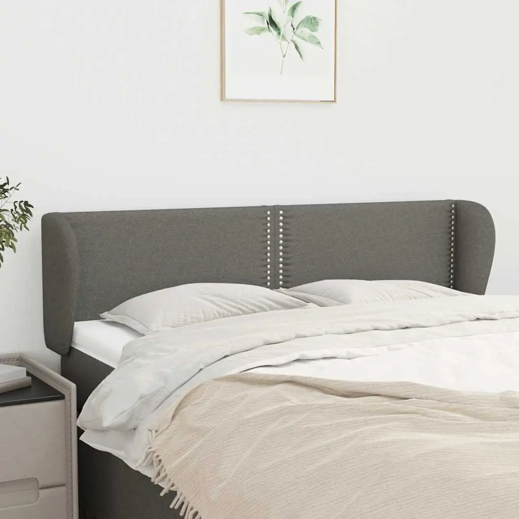 Dark Grey Fabric Headboard