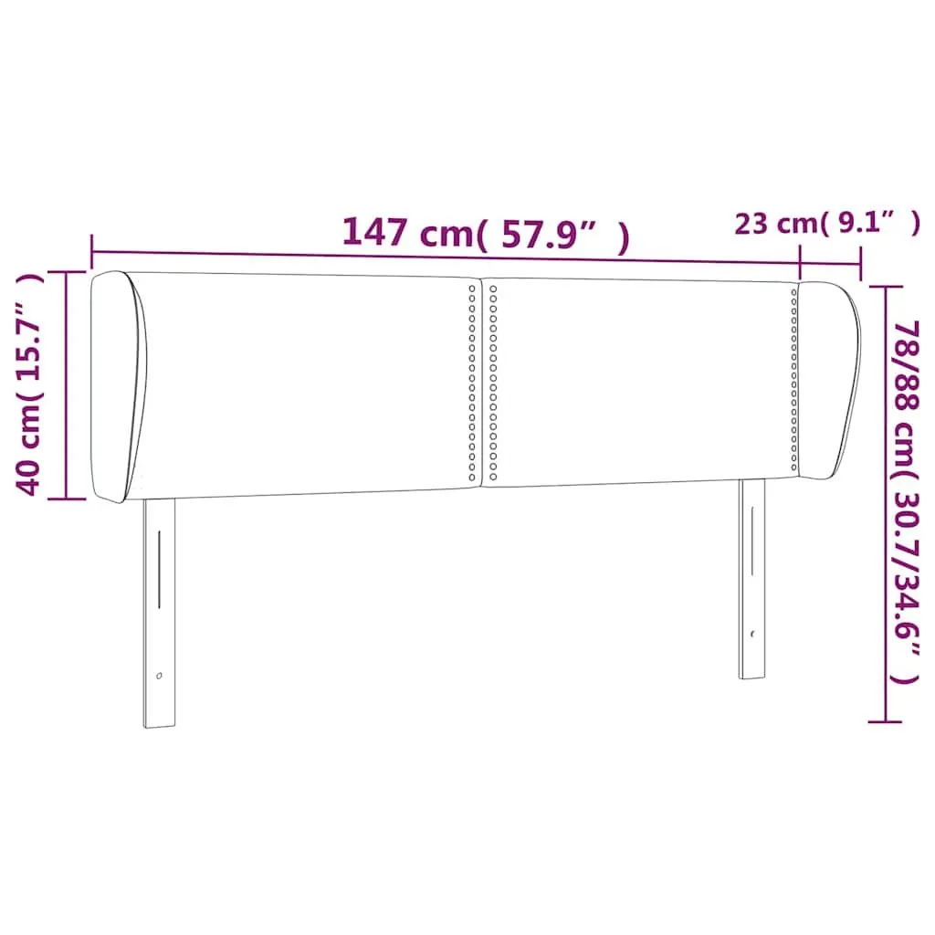 Dark Grey Fabric Headboard