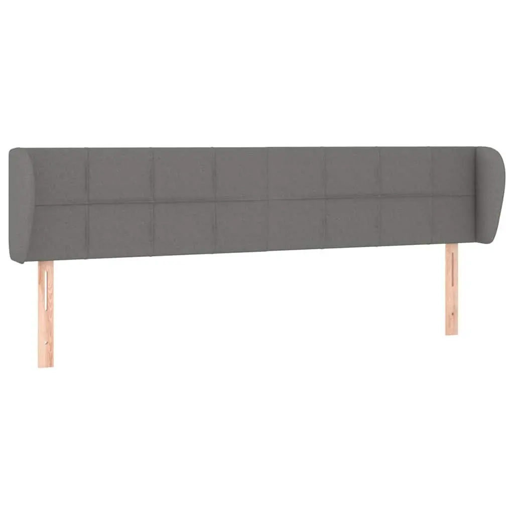 Grey Fabric Headboard with Ears 163cm Bedroom Support Backrest