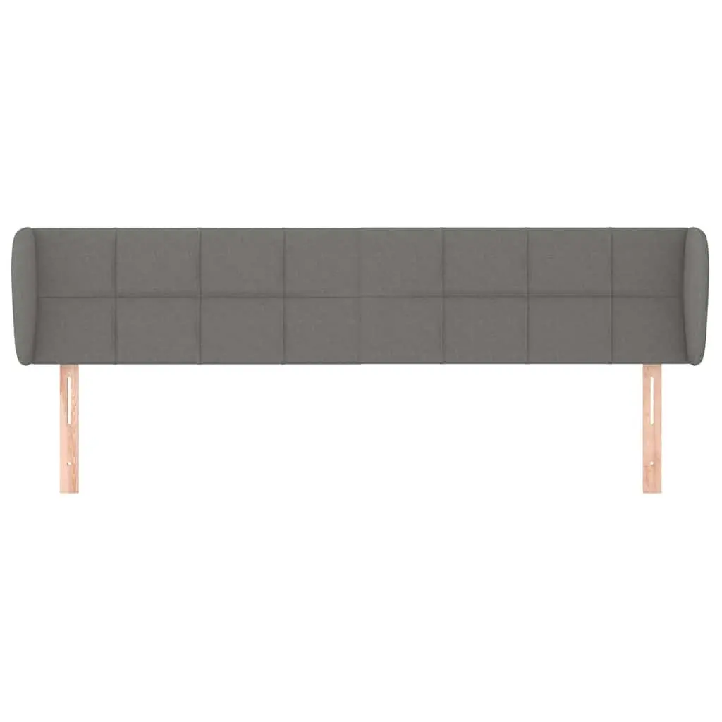 Grey Fabric Headboard with Ears 163cm Bedroom Support Backrest