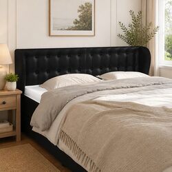 Friendly Black Faux Leather Headboard Designed for You