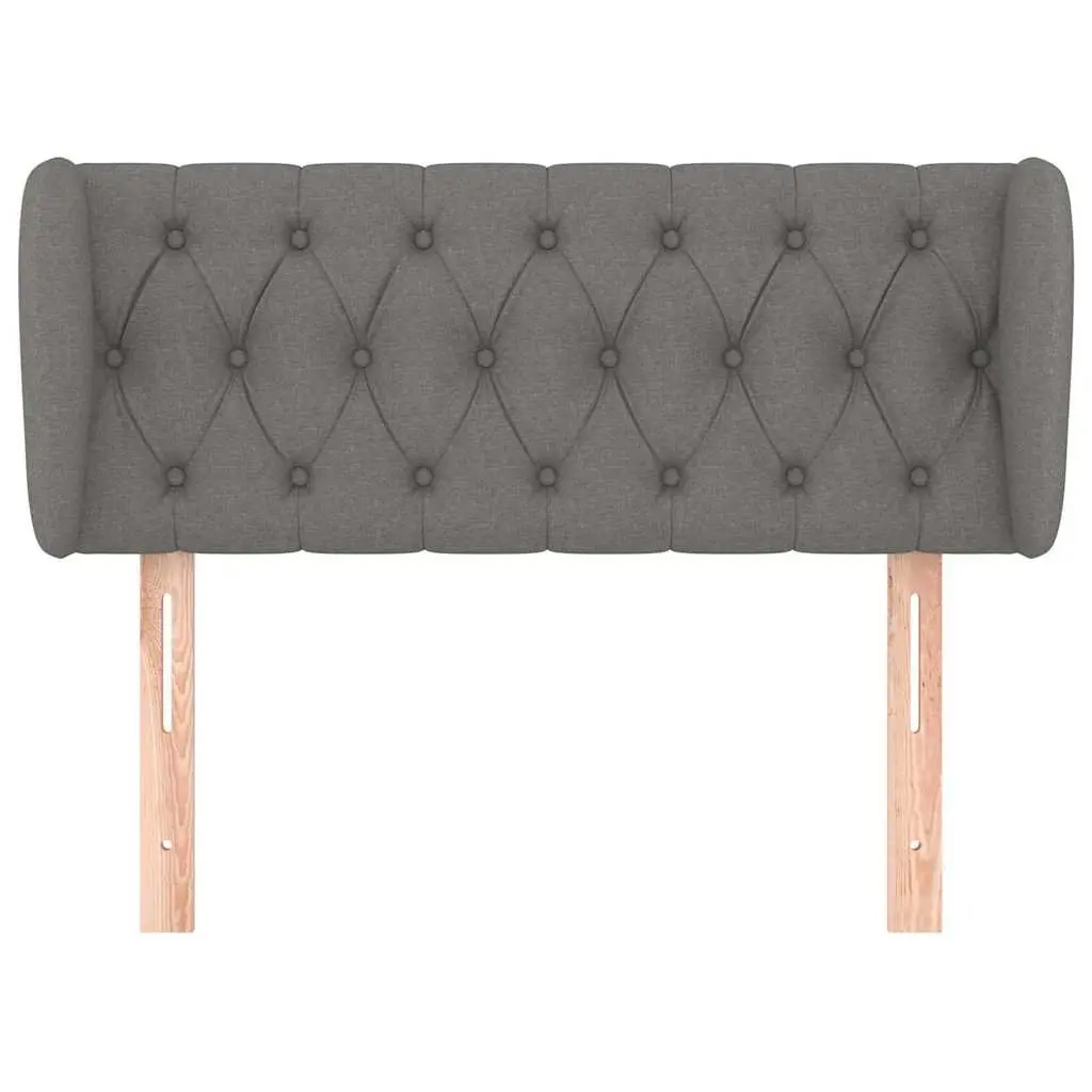 Fabric Headboard with Ears Grey 103cm Adjustable Height Bedroom Bed Support