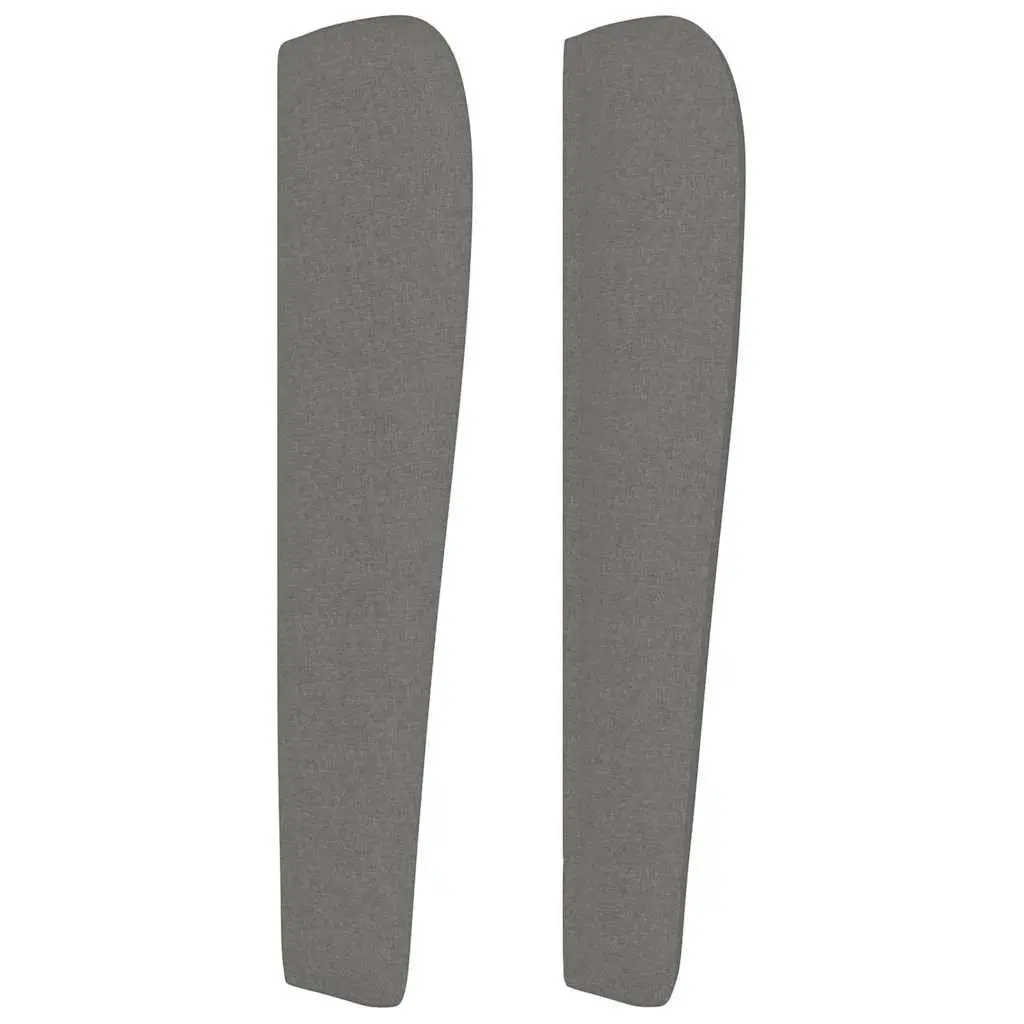 Headboard with Ears Grey 147 cm Fabric Bedroom Furniture Support