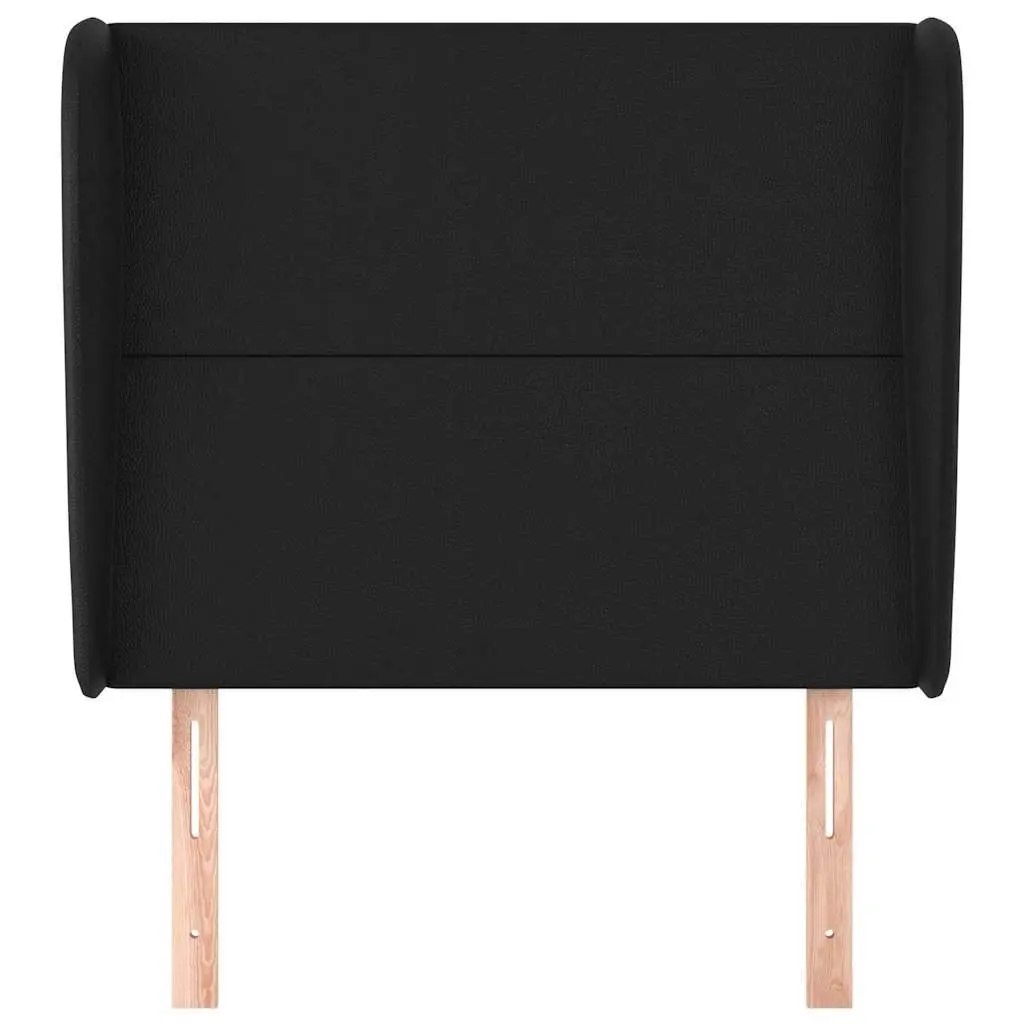 Headboard with Ears Black 103cm Faux Leather Bed Head Bedroom Furniture