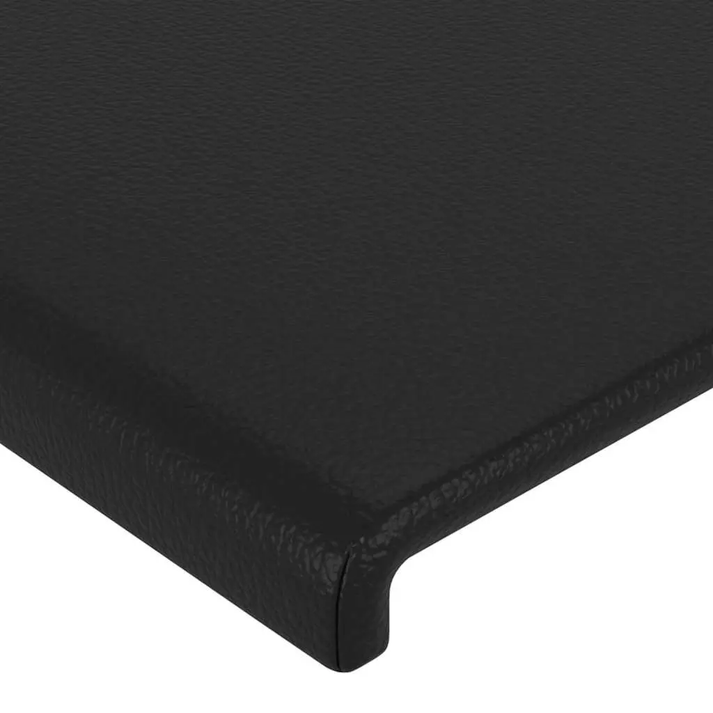 Headboard with Ears Black 103cm Faux Leather Bed Head Bedroom Furniture