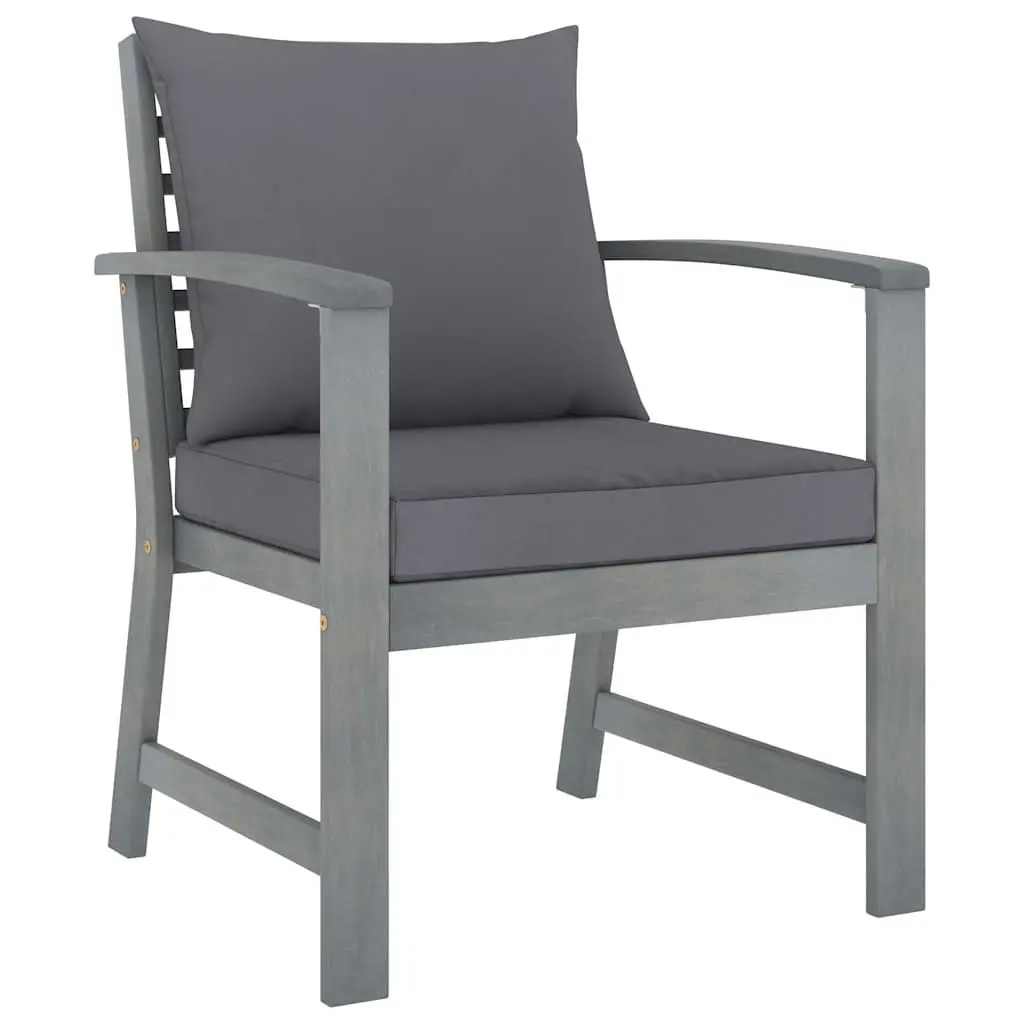 Garden Lounge Set Rustic Style 4 Piece Acacia Wood