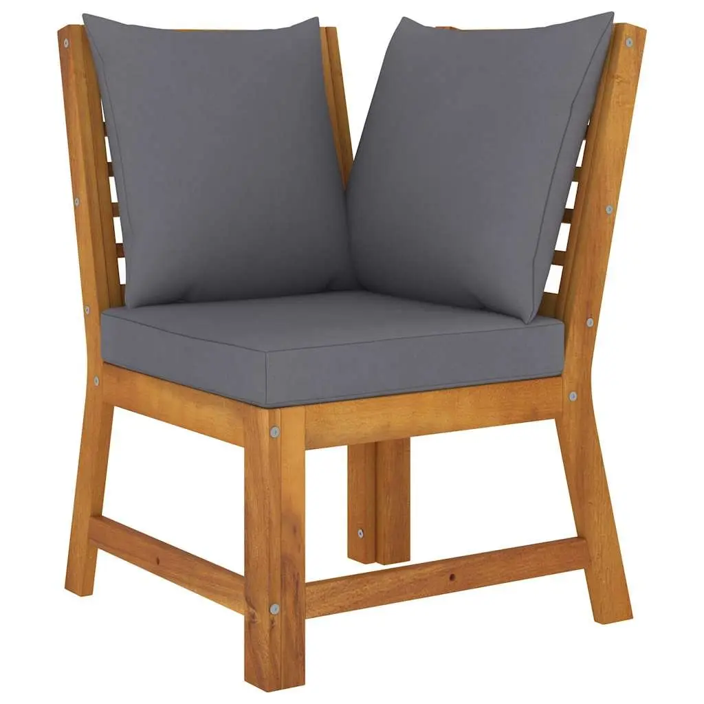 Outdoor Sectional Corner Sofa Lounge Set Solid Acacia Wood Patio Garden Seating