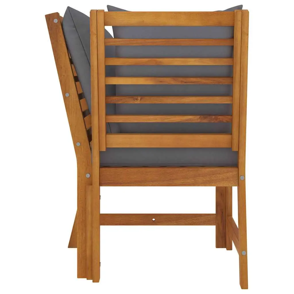 Outdoor Sectional Corner Sofa Lounge Set Solid Acacia Wood Patio Garden Seating