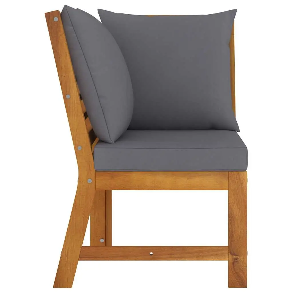 Outdoor Sectional Corner Sofa Lounge Set Solid Acacia Wood Patio Garden Seating