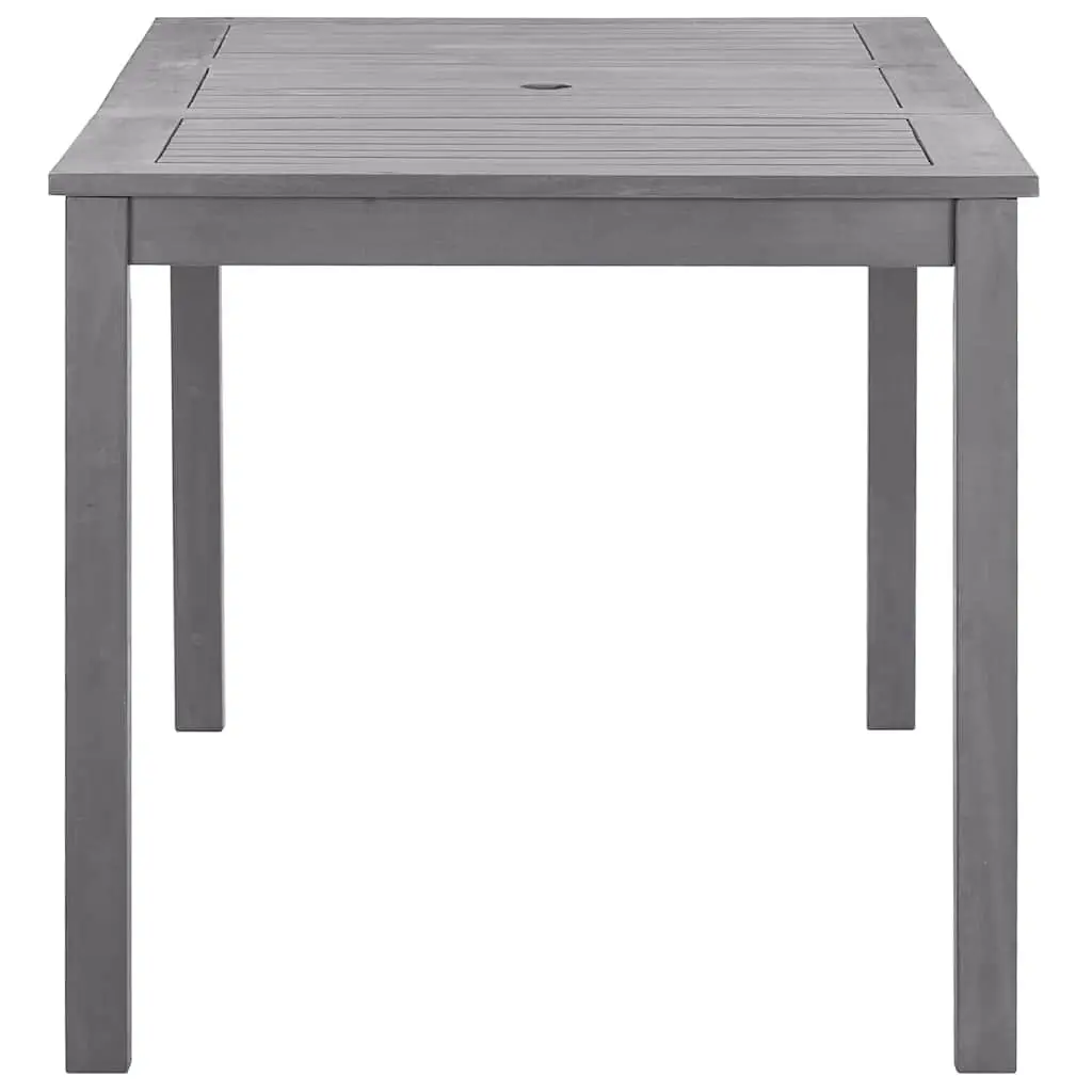 Garden Dining Table Solid Acacia Wood Outdoor Furniture Grey Wash 140x80x74cm