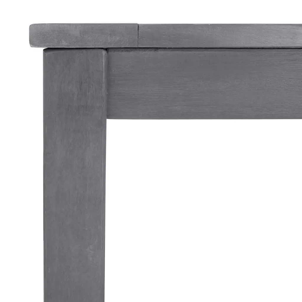 Garden Dining Table Solid Acacia Wood Outdoor Furniture Grey Wash 140x80x74cm