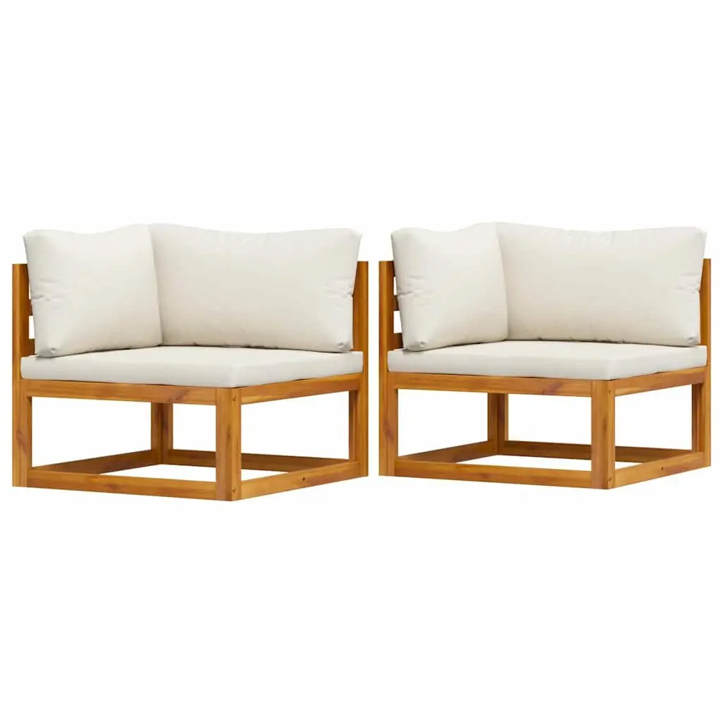 Outdoor Sectional Sofa Corner Set 2-Piece Padded Cushions
