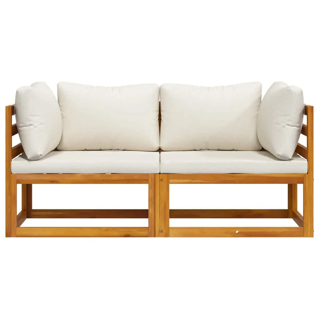 Outdoor Sectional Sofa Corner Set 2-Piece Padded Cushions