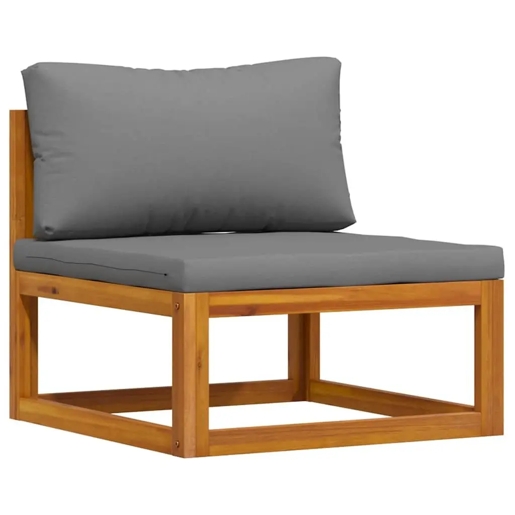 Outdoor Sectional Sofa Set Solid Acacia Wood 3 Piece Garden Lounge Furniture with Cushions
