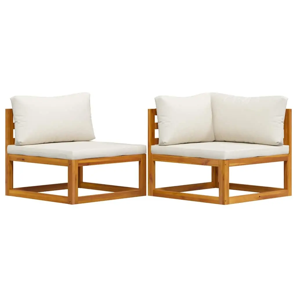 Outdoor Sectional Sofa Set 2 Piece Corner Middle Modular Garden Lounge Seating