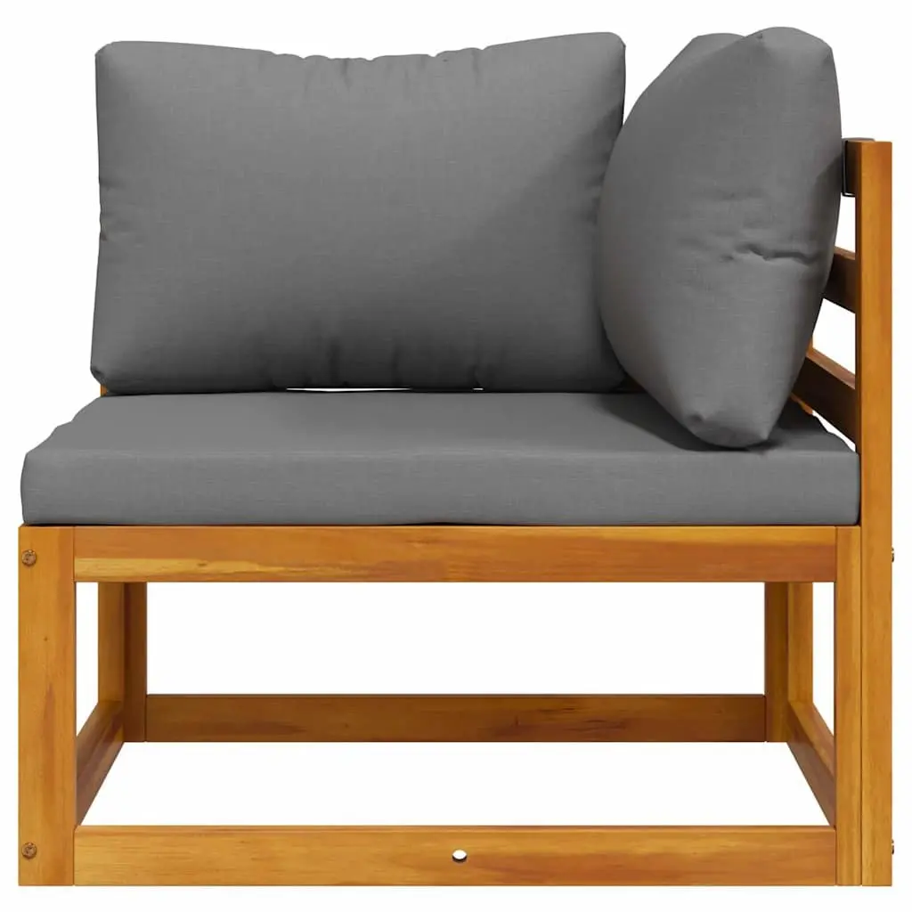 Outdoor Sectional Corner Sofa Dark Grey Cushion Garden Patio Seating Unit