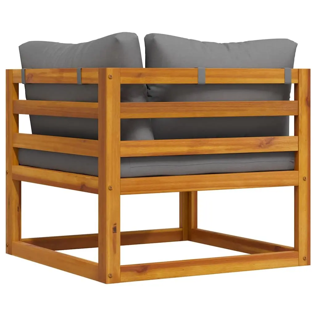 Outdoor Sectional Corner Sofa Dark Grey Cushion Garden Patio Seating Unit