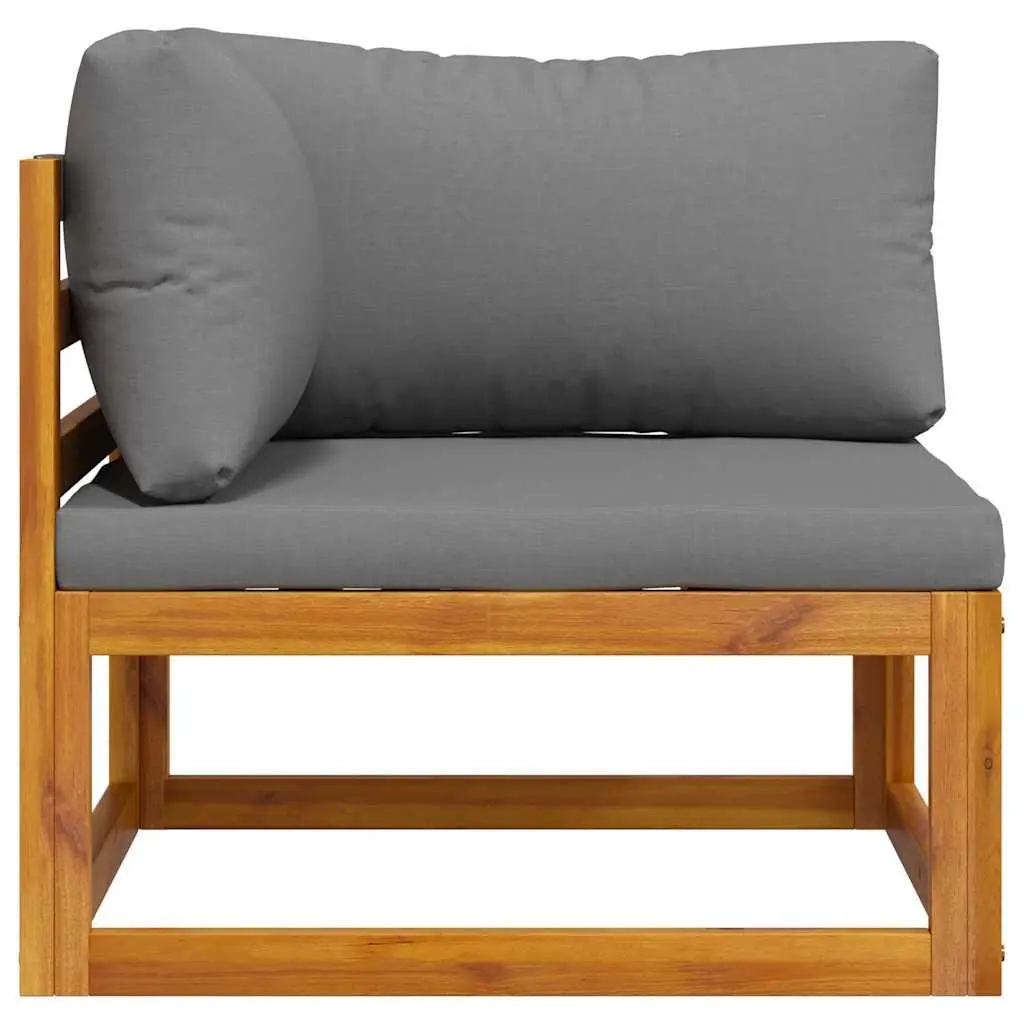Outdoor Sectional Corner Sofa Dark Grey Cushion Garden Patio Seating Unit
