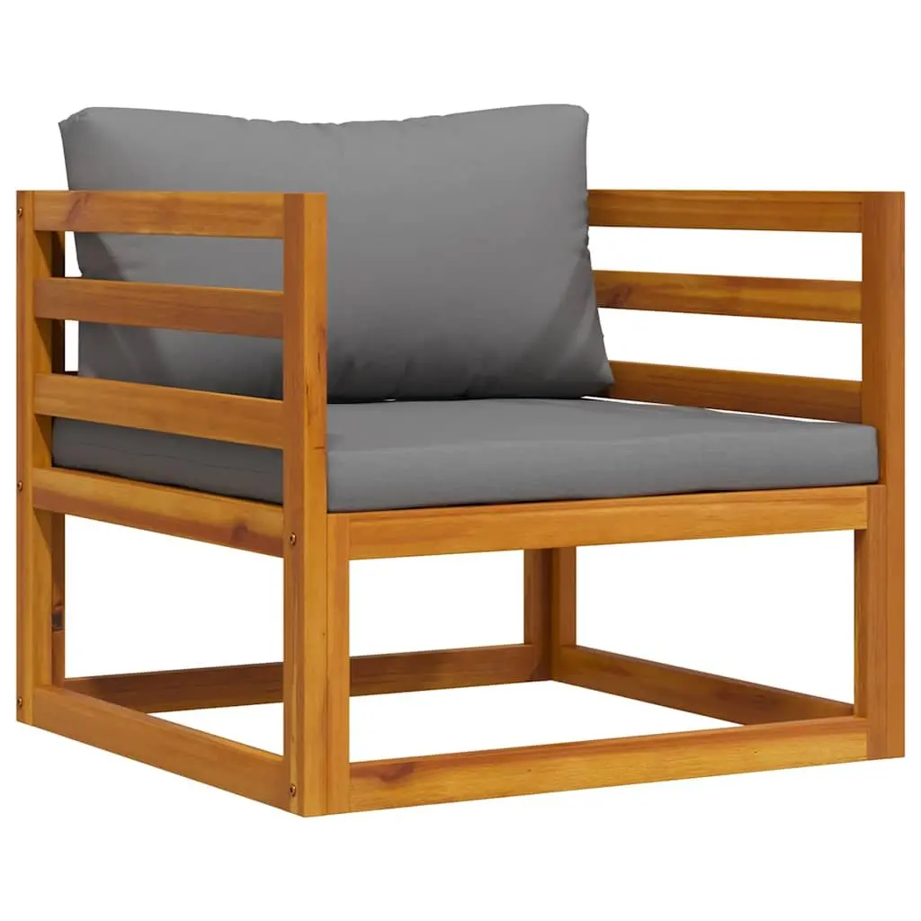 Outdoor Garden Chair with Grey Cushions