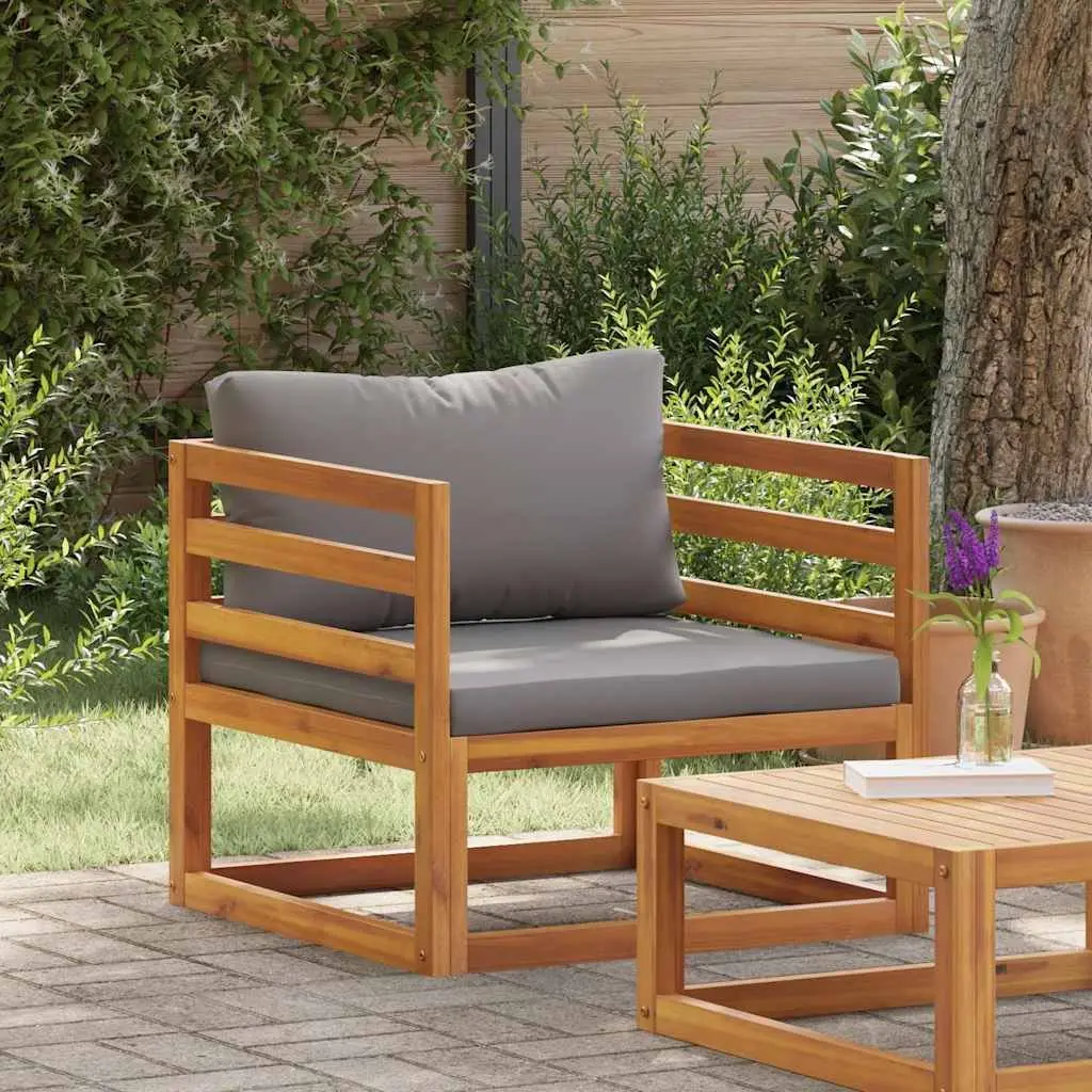 Outdoor Garden Chair with Grey Cushions