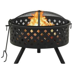 Your New 68cm Black Steel Fire Pit for Outdoor Fun