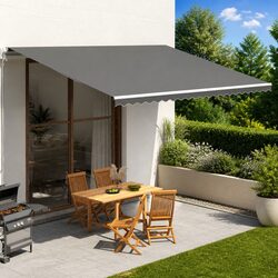 Awning Replacement Fabric Anthracite 5x3.5m Patio Garden Sunshade Cover