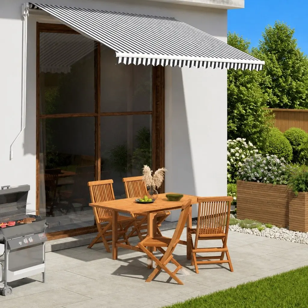 Awning Replacement Fabric UV-resistant Anthracite Polyester 3x2.5m