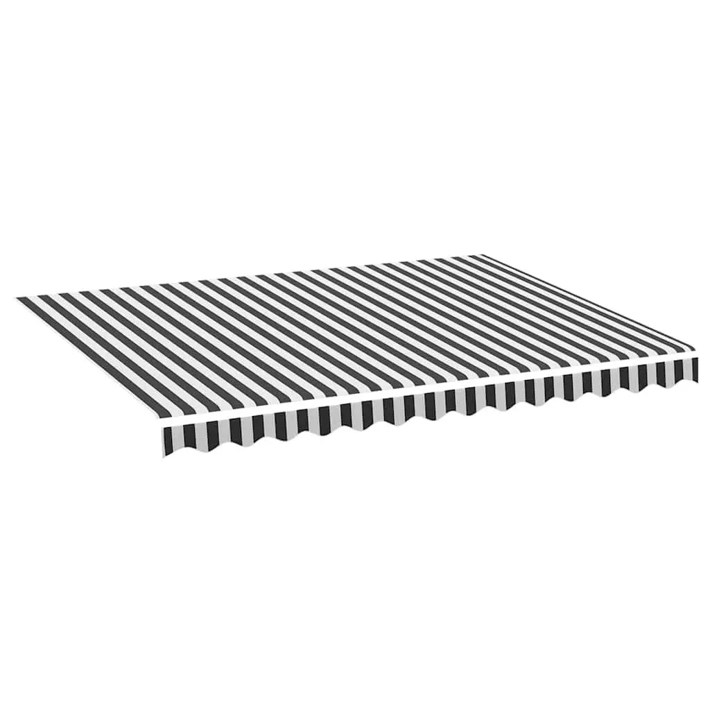 Awning Replacement Fabric Anthracite White 3.5x2.5m Patio Garden Sunshade Top