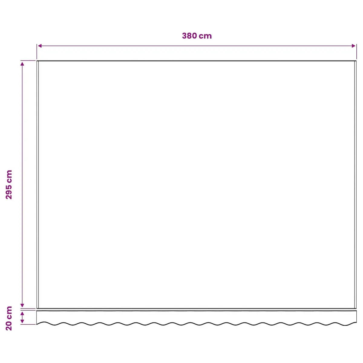Awning Replacement Fabric Anthracite White 4x3m