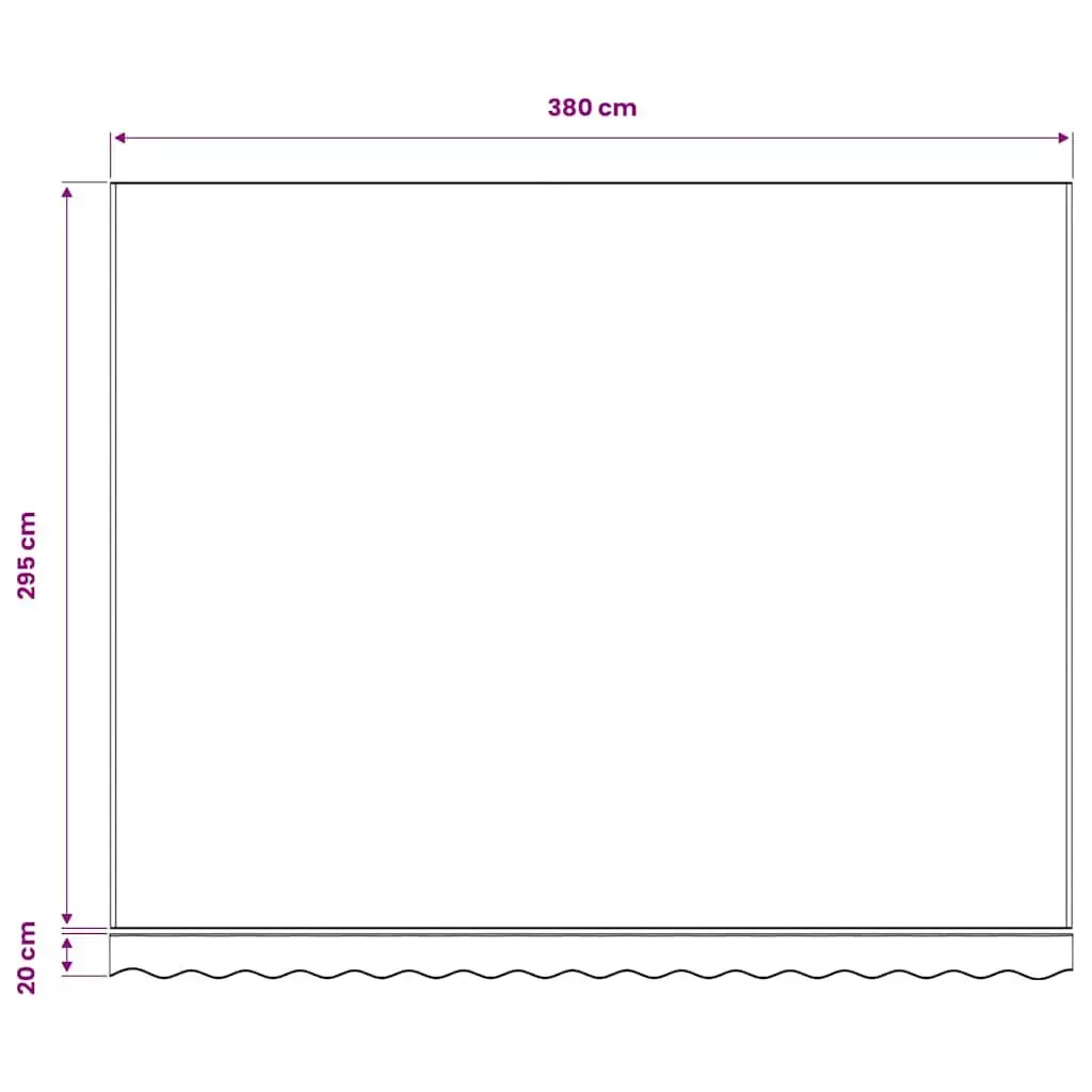 Awning Replacement Fabric Anthracite White 4x3m
