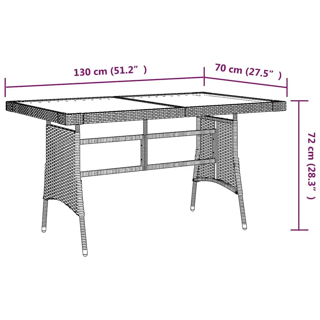 7 Piece Outdoor Dining Set Patio Garden Furniture Table Chairs Black