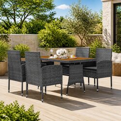 Your New Favorite Outdoor Dining Set: 5 Pieces in Grey