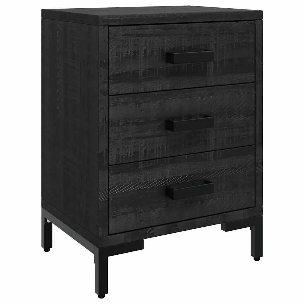 Bedside Cabinets 2 pcs Black 40x30x55 cm